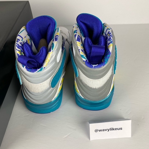 🔥Air Jordan RETRO 8 Aqua WOMEN SIZE 8 - Picture 3 of 8